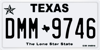 TX license plate DMM9746