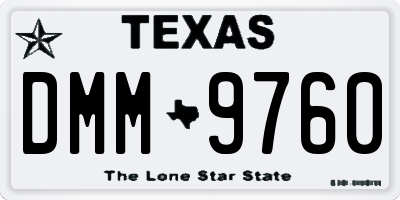 TX license plate DMM9760