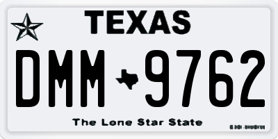 TX license plate DMM9762