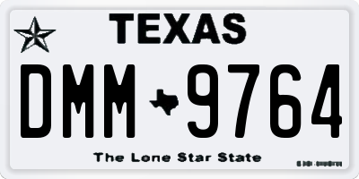 TX license plate DMM9764