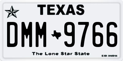 TX license plate DMM9766