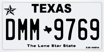 TX license plate DMM9769