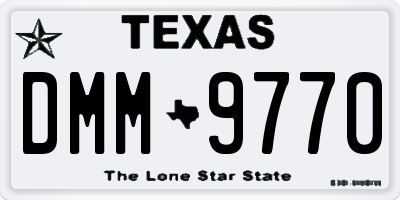 TX license plate DMM9770