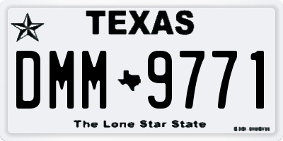 TX license plate DMM9771