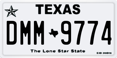 TX license plate DMM9774