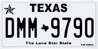 TX license plate DMM9790