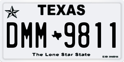 TX license plate DMM9811