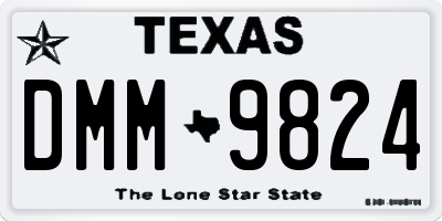 TX license plate DMM9824