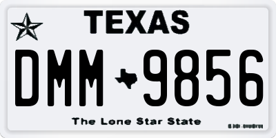 TX license plate DMM9856