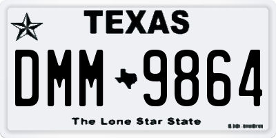 TX license plate DMM9864