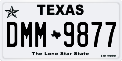 TX license plate DMM9877