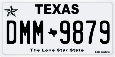 TX license plate DMM9879