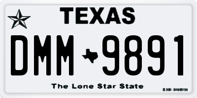 TX license plate DMM9891