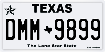 TX license plate DMM9899