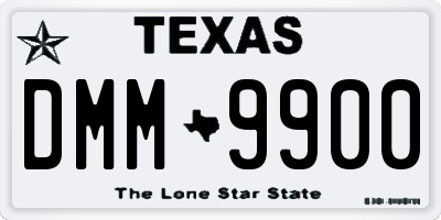 TX license plate DMM9900