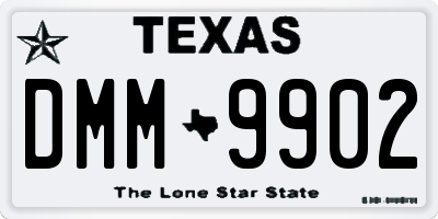 TX license plate DMM9902