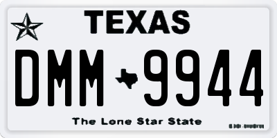 TX license plate DMM9944