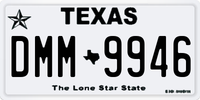 TX license plate DMM9946