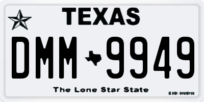 TX license plate DMM9949