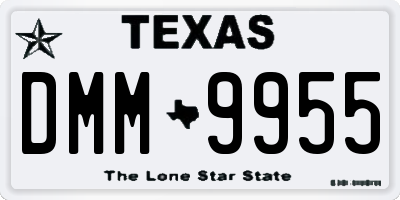 TX license plate DMM9955