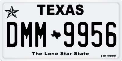 TX license plate DMM9956