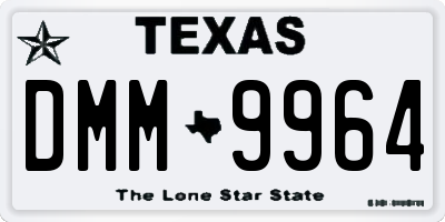 TX license plate DMM9964