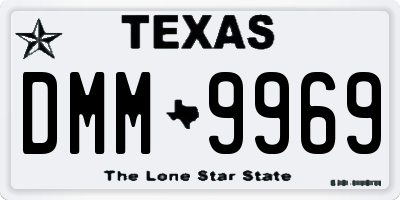 TX license plate DMM9969