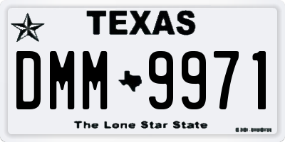 TX license plate DMM9971