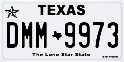 TX license plate DMM9973