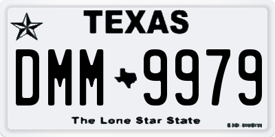 TX license plate DMM9979