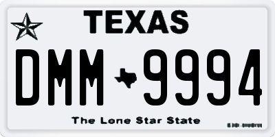 TX license plate DMM9994