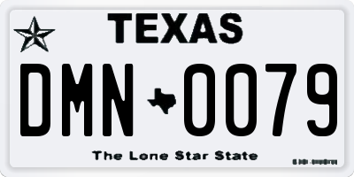 TX license plate DMN0079