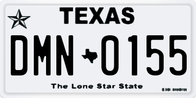 TX license plate DMN0155