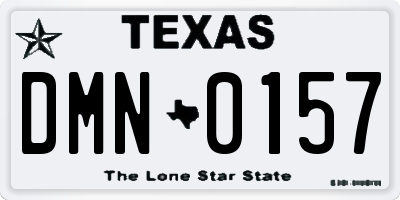 TX license plate DMN0157