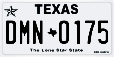 TX license plate DMN0175