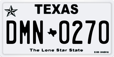 TX license plate DMN0270