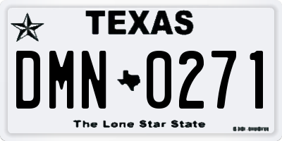 TX license plate DMN0271