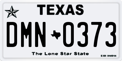 TX license plate DMN0373