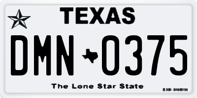 TX license plate DMN0375