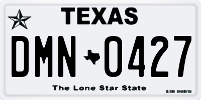 TX license plate DMN0427