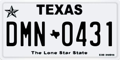 TX license plate DMN0431