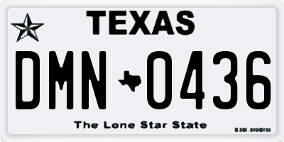 TX license plate DMN0436