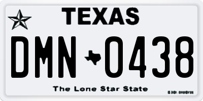 TX license plate DMN0438