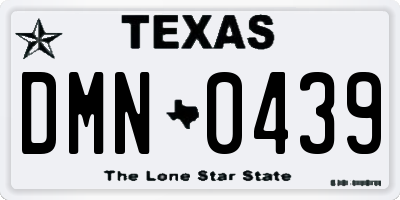 TX license plate DMN0439