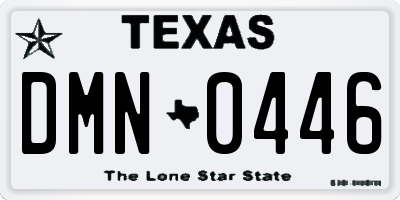 TX license plate DMN0446