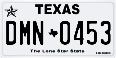 TX license plate DMN0453