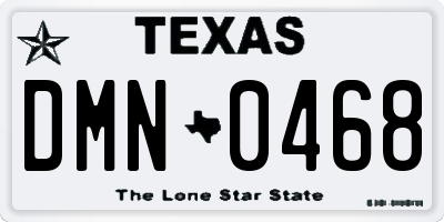 TX license plate DMN0468