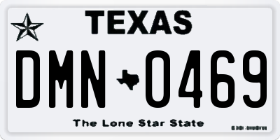 TX license plate DMN0469