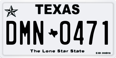 TX license plate DMN0471