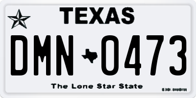 TX license plate DMN0473